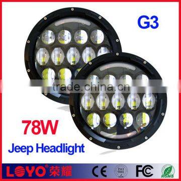 China Supplier Round 78w 7 Inch Jeep Light for Jeep Led Headlight