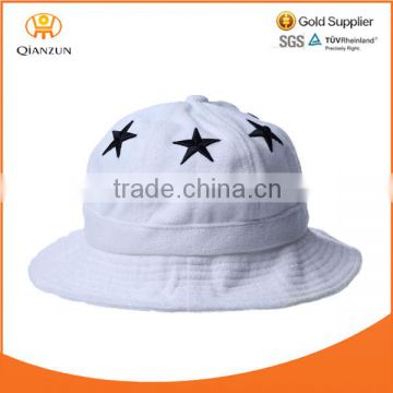 colourful custom bucket hats bulk white star plain custom embroidery terry towel bucket hat