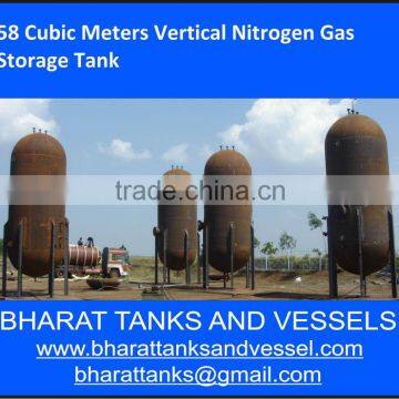 "58 Cubic Meters Vertical Nitrogen Gas Storage Tank"