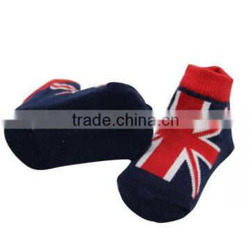 GSB-51 Bulk High Quality Custom Fashion Flag Design Cotton Baby Boy Socks