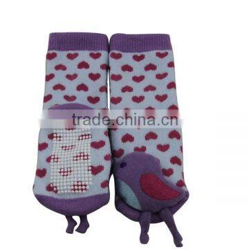 GSBT-09  hot sale socks with rubber soles cozy tube thermal cute animal socks baby