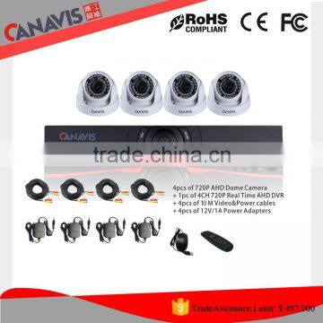 4ch home security system indoor dome ahd camere home kit