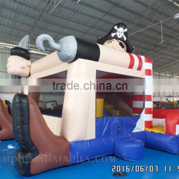 Pirate Captain Bounce castle with Inflatable Slide cheap Combo Jumping House