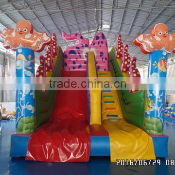 most beauty inflatable dry slide nice printing octopus air slides