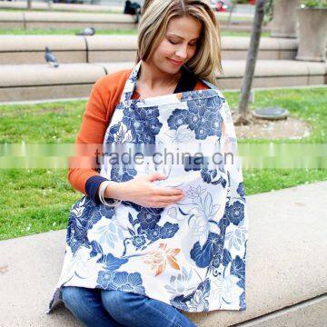 100% breathable Cotton soft comfort woven wide covering baby breastfeeding apron