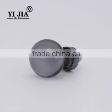 1 3/8 Inch Zinc Alloy Gray Color Chrome Plated Glass Crystal Knob photo-2