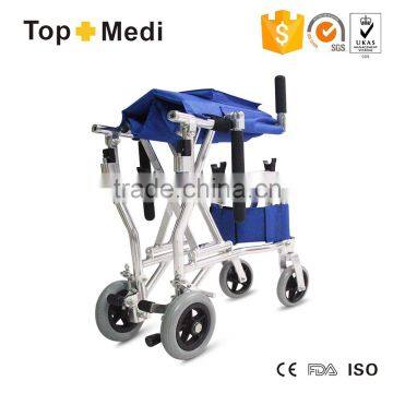 Topmedi Aluminum Transit Wheelchair for Airplane