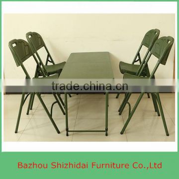 Green Color Folding in Half Rectangular Portable Outdoor Table SD-152F2