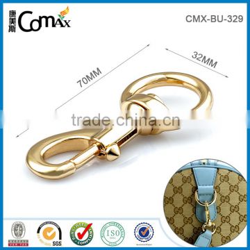 Metal alloy genuine 18k gold solid safety clasp for purse and camping bag