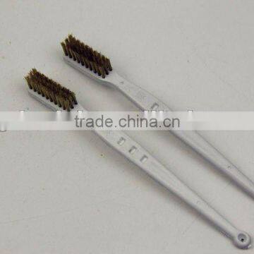 1pcs Professional Plastic handle& Pig hair Shoe brush