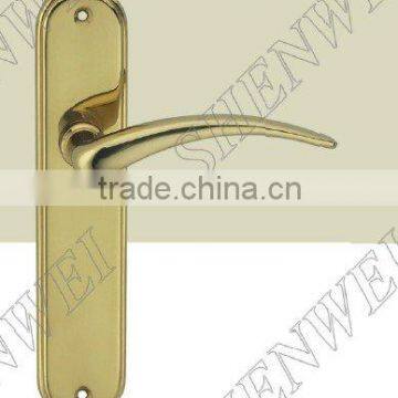 511-26 PB brass handle on plate furniture hardware