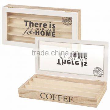 Hotsale Wooden 4 Grids Tea Bag Storage Box photo-2