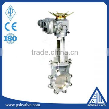 API stainless steel lug type electric actuated knife gate valve