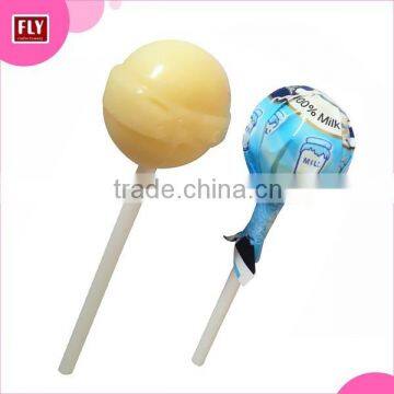 12g ball shape milk lollipop sweets with loo% milka