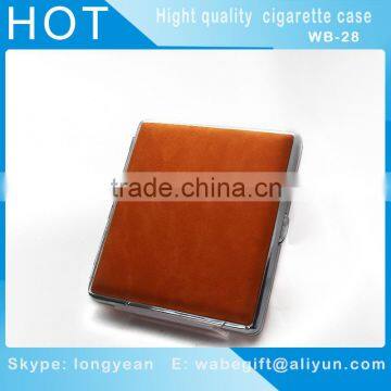 Leather Decorative Pattern Metal Cigarette Case