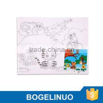 25x30cm Kids Canvas Painting Set With 6 Acrylic Paints and Brush photo-2