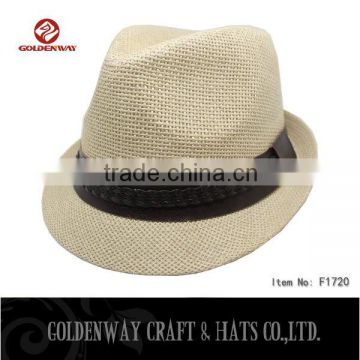 Custom Band Paper Fedora hat for Sale