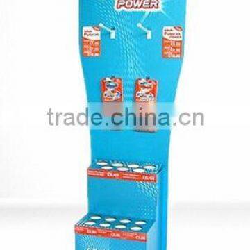 Customize cardboard Battery Display Stand Retail Hanging Battery Display Rack