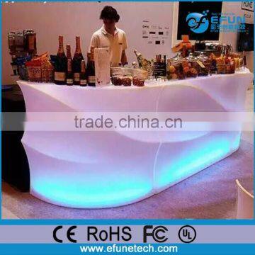 portable led glowing bar counter furniture ,illuminated led corner bar counter