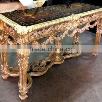 Rococo style carved console table
