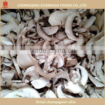 dried sliced agaricus bisporus mushroom