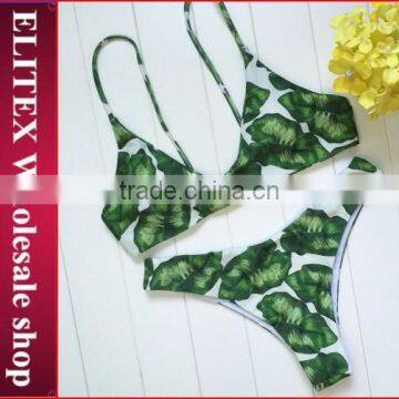 2017 Newest Brazilian Leaves Sexy Print Brazilian Bikini CK367 photo-1