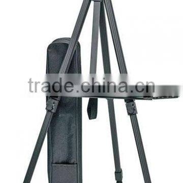 black hand-operated aluminum easel