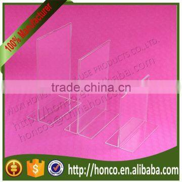 High Quality 6" Acrylic Desktop Menu Holder Stand Broucher Holder,Clear Colour photo-6