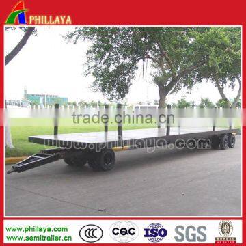 Two axles rear tipping dump mini trailers transport cargo drawbar semi trailer for sale