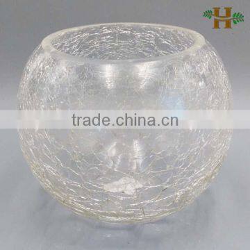 Handmade Round Ball Crackled Flower Vase photo-3
