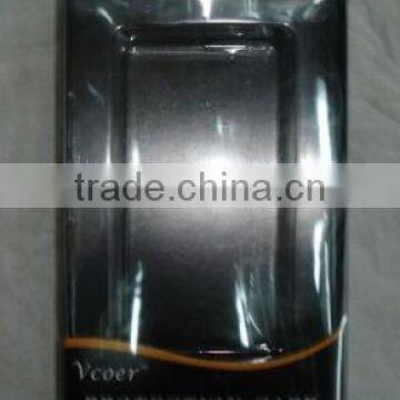 Customized black paper cell phone packaging box wholesale, pvc packaging box