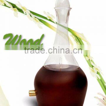 Elegant Bamboo Glass LED Aroma Diffuser Nebulization Essential Oil Diffuser photo-2