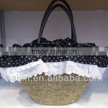 natural seagrass handmade beach bag