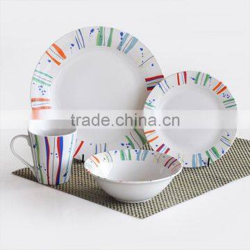 16pcs Porcelain Dinnerware Set With Decal,ceramic Dinner Set With 4C Printing photo-3