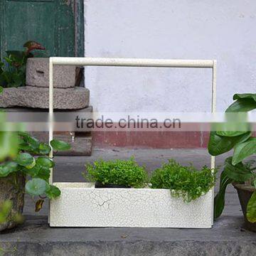 Good Quality Wholesale Price Antique Succulent Flower Pot With Handle photo-2