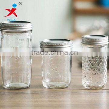 Authentic high-temperature creative glass bottle transparent sealed cans of fruit juice cup pickling tank glass cup portable