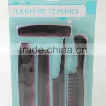 12PC Combined Type Double Color Plastic Comb Set/hair Brush photo-3