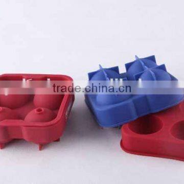 Spherical shell square silicone ice cube mold ice container