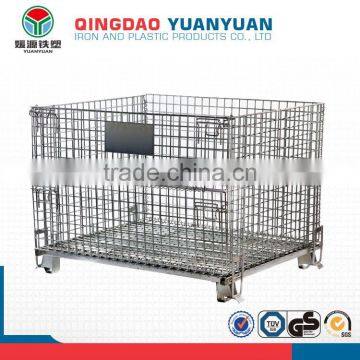 Logistics Wiremesh Container collapsible steel stillage storage wire mesh container