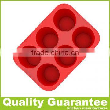 6 Holes Round Silicone Muffin Pan Easy Cake Mold Silicone Cookie Pan photo-2