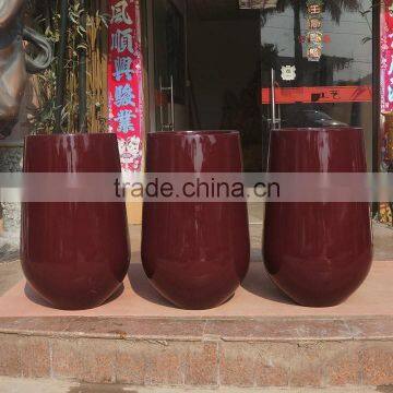 Modern fiberglass round strong pot