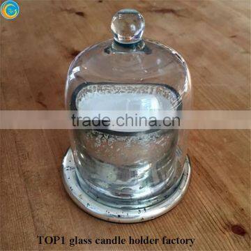 Small Size Dome Glass Cloche Candle Jars photo-6