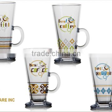 9oz 10OZ Irish glass coffee mug drinking glass cup set