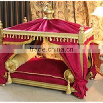 Luxury Buckingham Pet Bed/ European Style Pet Furniture/Beautiful High Quality Dog Cat Bed-BG800001