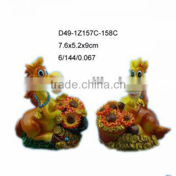 2014 resin smile horse art for kids