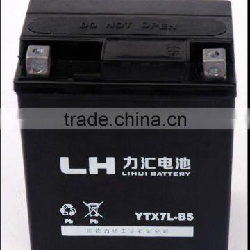 YTX6.5L-BS lead acid motorcycle battery 12v6ah.Excellent resistance to vibration