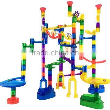 Best Selling High Quality Marble Run Super Set - Translucent Marbulous Pieces + 15 Glass Marbles