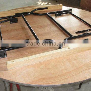 Plywood ALU Edge Banquet Folding Round Dining Table With USA Leg photo-3