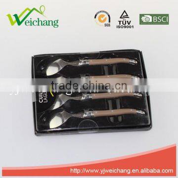 WCJ845 Wholesale Stainless Steel 4 Pcs Spoon Plastic Spoon Set photo-2