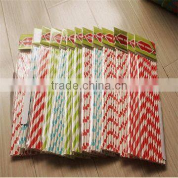 Decoration wholesale party stripe paper straws